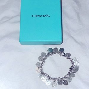 Tiffany & Co multiple heart charm bracelet